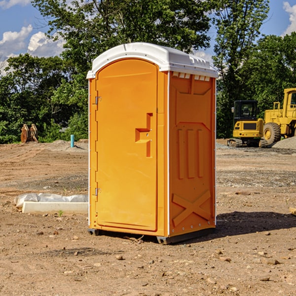 can i customize the exterior of the porta potties with my event logo or branding in Belmond